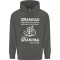 Grandad Cycles When He Wants Cycling Bike Childrens Kids Hoodie Storm Grey