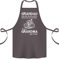 Grandad Cycles When He Wants Cycling Bike Cotton Apron 100% Organic Dark Grey