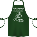 Grandad Cycles When He Wants Cycling Bike Cotton Apron 100% Organic Forest Green