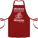 Grandad Cycles When He Wants Cycling Bike Cotton Apron 100% Organic Maroon