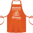 Grandad Cycles When He Wants Cycling Bike Cotton Apron 100% Organic Orange