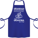 Grandad Cycles When He Wants Cycling Bike Cotton Apron 100% Organic Royal Blue