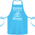 Grandad Cycles When He Wants Cycling Bike Cotton Apron 100% Organic Turquoise
