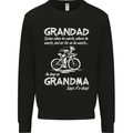 Grandad Cycles When He Wants Cycling Bike Kids Sweatshirt Jumper Black