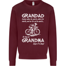 Grandad Cycles When He Wants Cycling Bike Kids Sweatshirt Jumper Maroon