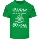 Grandad Cycles When He Wants Cycling Bike Kids T-Shirt Childrens Irish Green