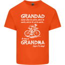 Grandad Cycles When He Wants Cycling Bike Kids T-Shirt Childrens Orange