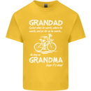 Grandad Cycles When He Wants Cycling Bike Kids T-Shirt Childrens Yellow