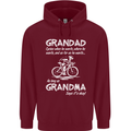 Grandad Cycles When He Wants Cycling Bike Mens 80% Cotton Hoodie Maroon