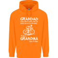 Grandad Cycles When He Wants Cycling Bike Mens 80% Cotton Hoodie Orange