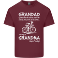 Grandad Cycles When He Wants Cycling Bike Mens Cotton T-Shirt Tee Top Maroon