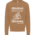 Grandad Cycles When He Wants Cycling Bike Mens Sweatshirt Jumper Caramel Latte