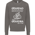 Grandad Cycles When He Wants Cycling Bike Mens Sweatshirt Jumper Charcoal