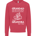 Grandad Cycles When He Wants Cycling Bike Mens Sweatshirt Jumper Heliconia