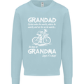 Grandad Cycles When He Wants Cycling Bike Mens Sweatshirt Jumper Light Blue