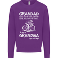 Grandad Cycles When He Wants Cycling Bike Mens Sweatshirt Jumper Purple