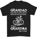 Grandad Cycles When He Wants Cycling Bike Mens T-Shirt Cotton Gildan Black