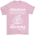 Grandad Cycles When He Wants Cycling Bike Mens T-Shirt Cotton Gildan Light Pink