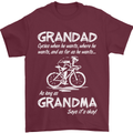 Grandad Cycles When He Wants Cycling Bike Mens T-Shirt Cotton Gildan Maroon