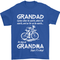 Grandad Cycles When He Wants Cycling Bike Mens T-Shirt Cotton Gildan Royal Blue