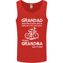 Grandad Cycles When He Wants Cycling Bike Mens Vest Tank Top Red