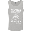 Grandad Cycles When He Wants Cycling Bike Mens Vest Tank Top Sports Grey