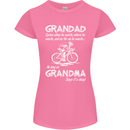 Grandad Cycles When He Wants Cycling Bike Womens Petite Cut T-Shirt Azalea