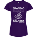 Grandad Cycles When He Wants Cycling Bike Womens Petite Cut T-Shirt Purple