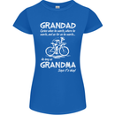 Grandad Cycles When He Wants Cycling Bike Womens Petite Cut T-Shirt Royal Blue