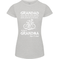 Grandad Cycles When He Wants Cycling Bike Womens Petite Cut T-Shirt Sports Grey