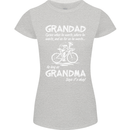 Grandad Cycles When He Wants Cycling Bike Womens Petite Cut T-Shirt Sports Grey