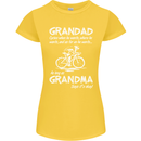 Grandad Cycles When He Wants Cycling Bike Womens Petite Cut T-Shirt Yellow