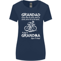 Grandad Cycles When He Wants Cycling Bike Womens Wider Cut T-Shirt Navy Blue