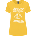 Grandad Cycles When He Wants Cycling Bike Womens Wider Cut T-Shirt Yellow