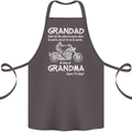 Grandad Grandma Biker Motorcycle Motorbike Cotton Apron 100% Organic Dark Grey