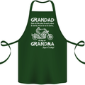 Grandad Grandma Biker Motorcycle Motorbike Cotton Apron 100% Organic Forest Green