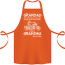 Grandad Grandma Biker Motorcycle Motorbike Cotton Apron 100% Organic Orange