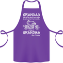 Grandad Grandma Biker Motorcycle Motorbike Cotton Apron 100% Organic Purple