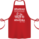 Grandad Grandma Biker Motorcycle Motorbike Cotton Apron 100% Organic Red