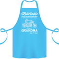 Grandad Grandma Biker Motorcycle Motorbike Cotton Apron 100% Organic Turquoise