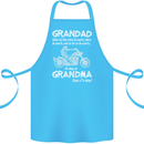 Grandad Grandma Biker Motorcycle Motorbike Cotton Apron 100% Organic Turquoise