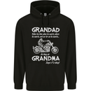 Grandad Grandma Biker Motorcycle Motorbike Mens 80% Cotton Hoodie Black