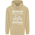 Grandad Grandma Biker Motorcycle Motorbike Mens 80% Cotton Hoodie Sand