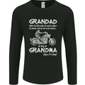 Grandad Grandma Biker Motorcycle Motorbike Mens Long Sleeve T-Shirt Black