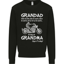 Grandad Grandma Biker Motorcycle Motorbike Mens Sweatshirt Jumper Black