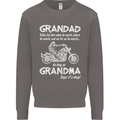 Grandad Grandma Biker Motorcycle Motorbike Mens Sweatshirt Jumper Charcoal