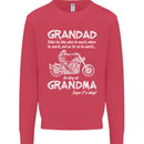 Grandad Grandma Biker Motorcycle Motorbike Mens Sweatshirt Jumper Heliconia