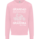 Grandad Grandma Biker Motorcycle Motorbike Mens Sweatshirt Jumper Light Pink
