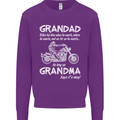 Grandad Grandma Biker Motorcycle Motorbike Mens Sweatshirt Jumper Purple