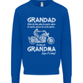 Grandad Grandma Biker Motorcycle Motorbike Mens Sweatshirt Jumper Royal Blue
